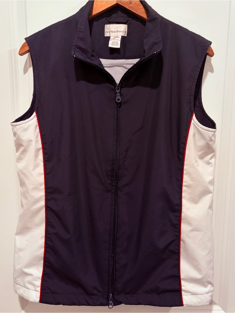 Cutter & Buck Navy Sleeveless Sport Vest with White Panels